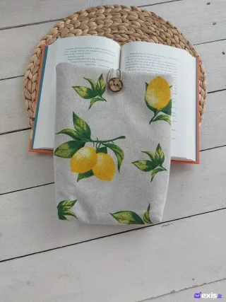 Medvilninis knygų dėklas "Citrinos"