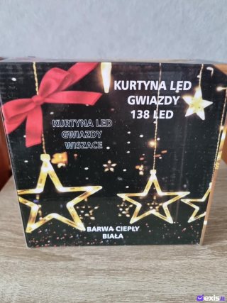LED girlianda–užuolaida su žvaigždutėmis, 3 m