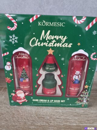 Kalėdinis dovanų rinkinys KORMESIC – rankų kremai ir lūpų kaukės, 4 dalių